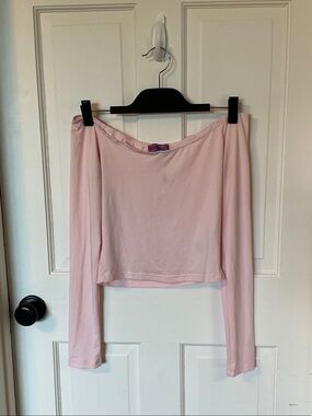 Pink off the shoulder top
